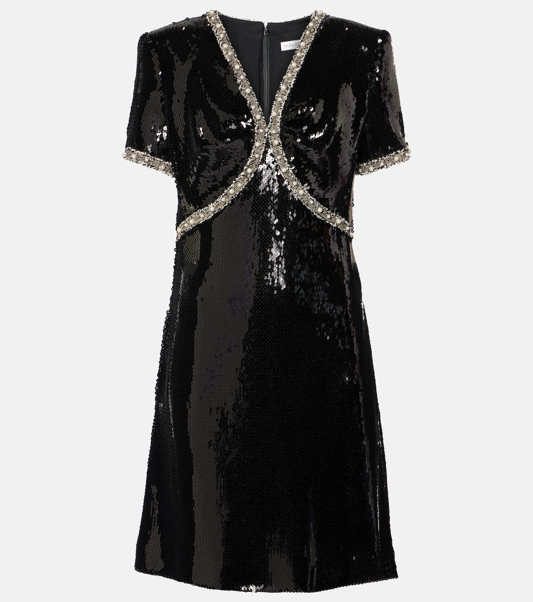 Nina Ricci - فستان قصير مطرز بالترتر