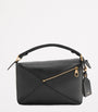 LOEWE Black Small Leather Featherlight Puzzle Top-Handle Bag