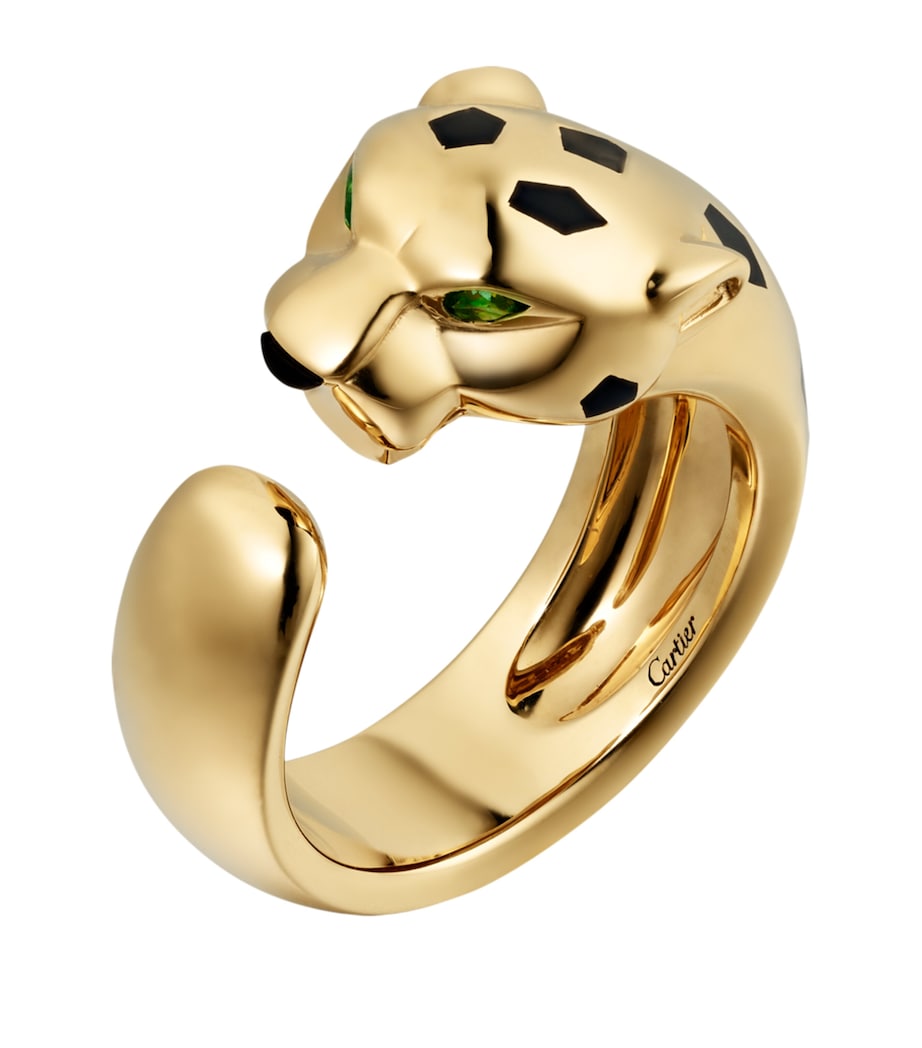 Yellow Gold, Tsavorite and Onyx Panthère de Cartier Ring