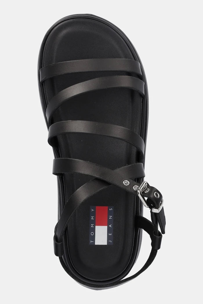 Tommy Jeans WEDGY STRAPPY SANDAL Deri Sandalet