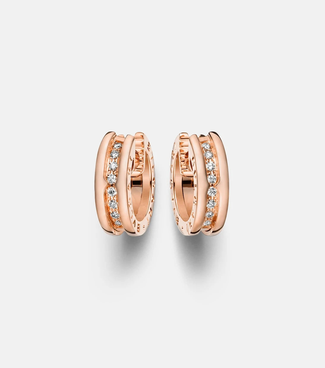 Bvlgari - B.zero1 18kt rose gold earrings with diamonds