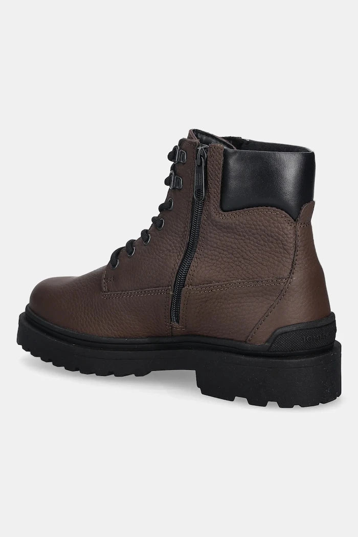Обувки Tommy Jeans TJM LACE UP BOOT LEATHER