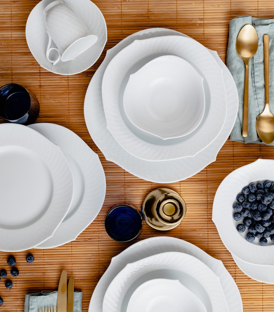 Meissen Waves Relief Teacup and Saucer