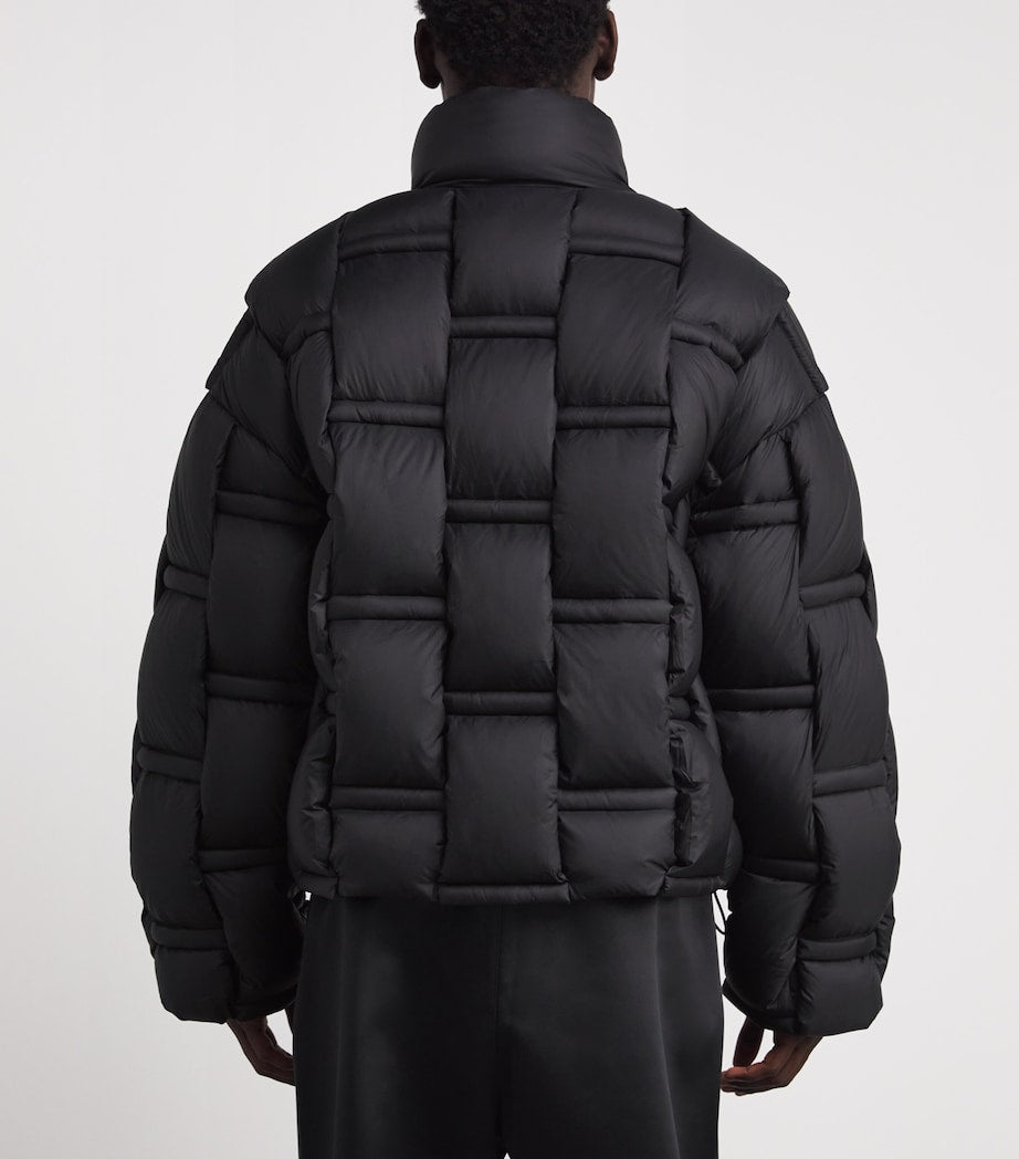 Raxxy Black 3D Down-Filled Angular Puffer Jacket