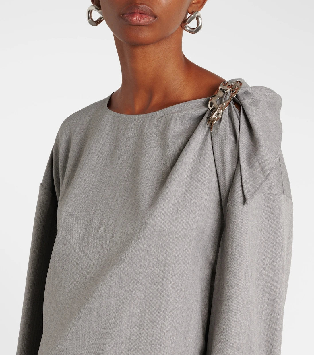 Jacques Wei - Embellished wool blouse