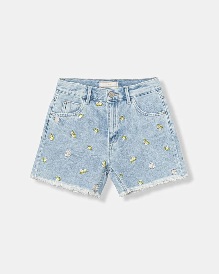 Guess çocuklar için denim kısa pantolon