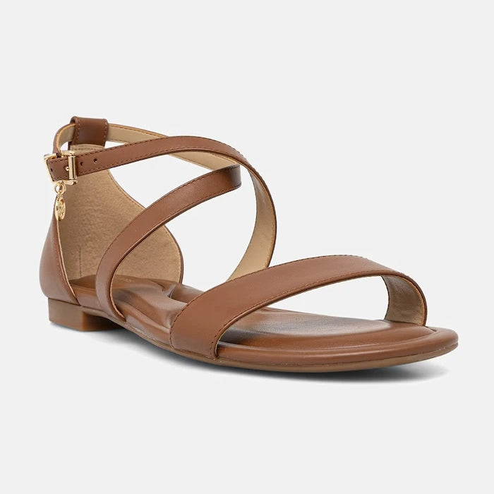 MICHAEL Michael Kors kadın deri düz tabanlı Alexa Flex Flat Sandal
