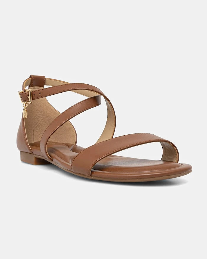 MICHAEL Michael Kors kadın deri düz tabanlı Alexa Flex Flat Sandal