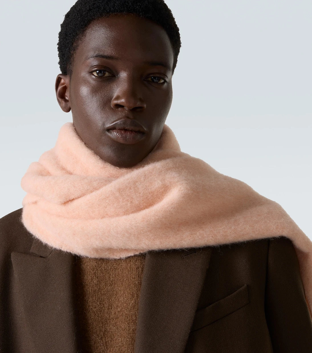Ami Paris - Ami de Cœur alpaca and wool-blend scarf