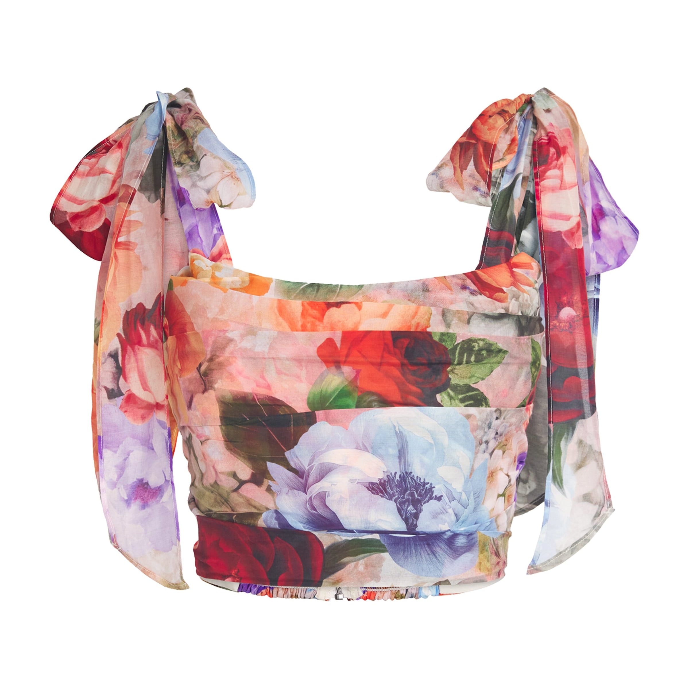 Alice+Olivia Multi Cotton-Silk Haven Bustier Top