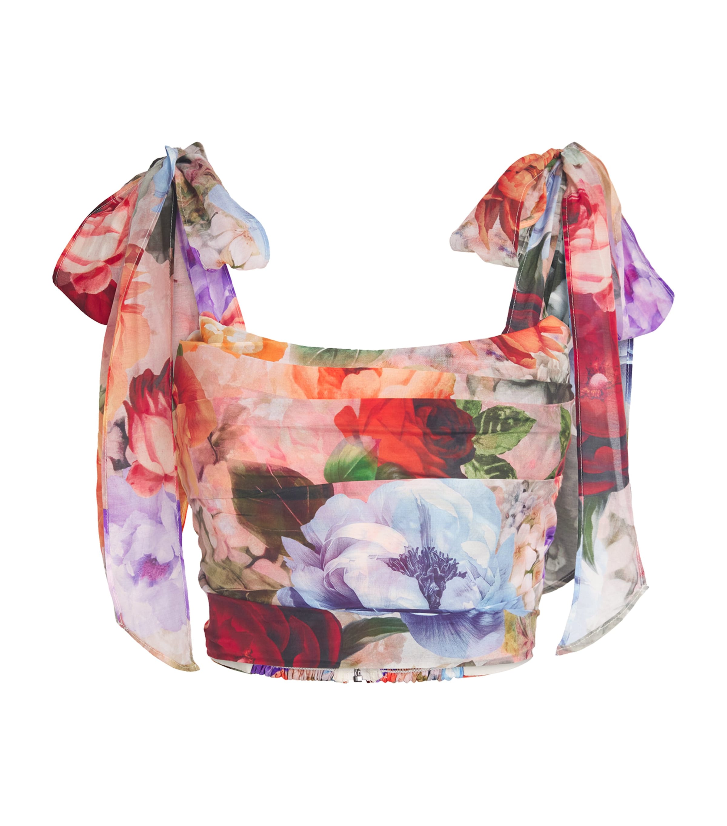 Alice+Olivia Multi Cotton-Silk Haven Bustier Top