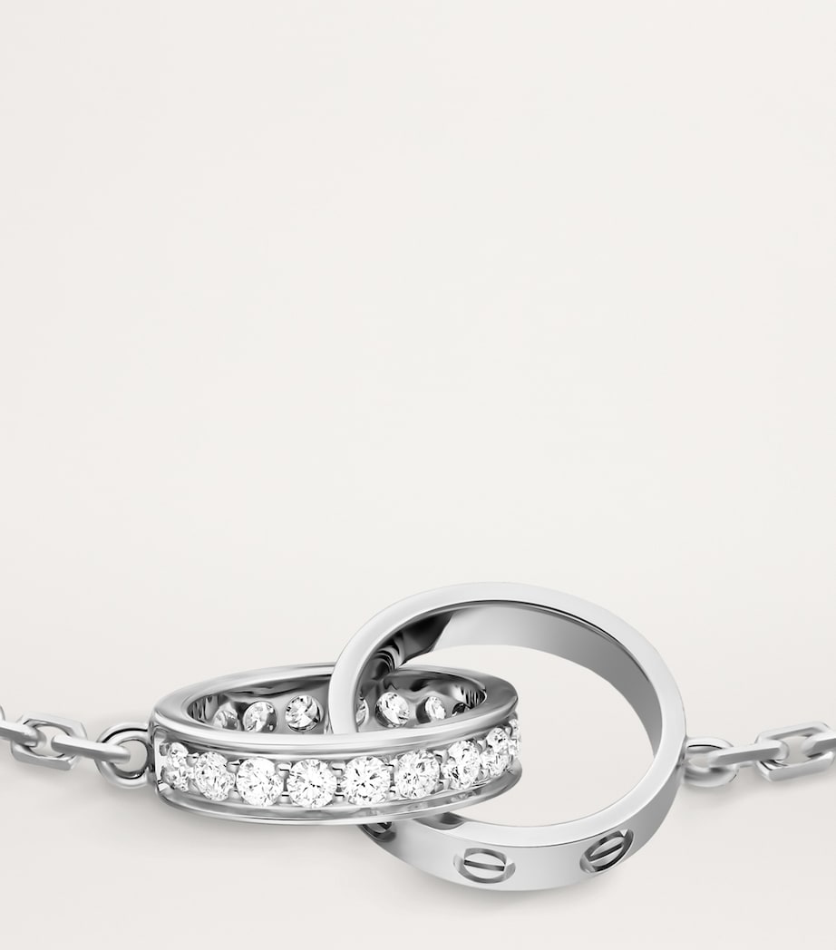 Cartier White Gold and Diamond LOVE Chain Bracelet