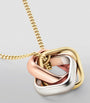 Mixed Gold and Diamond Trinity Necklace
