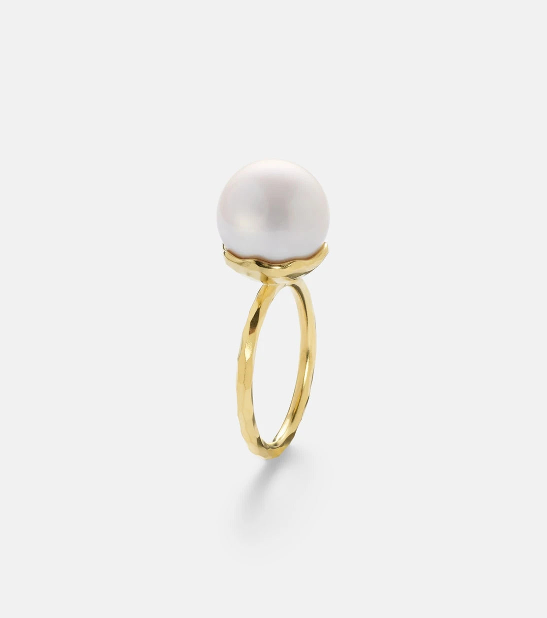 Octavia Elizabeth - Orb 18kt gold ring with pearl