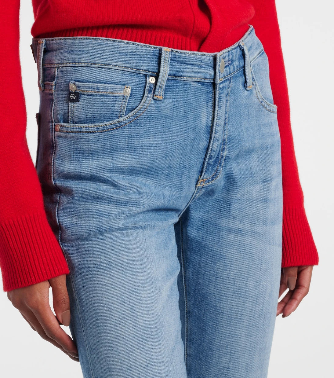 AG Jeans - بنطلون جينز سكيني برايمر أنكل متوسط الارتفاع