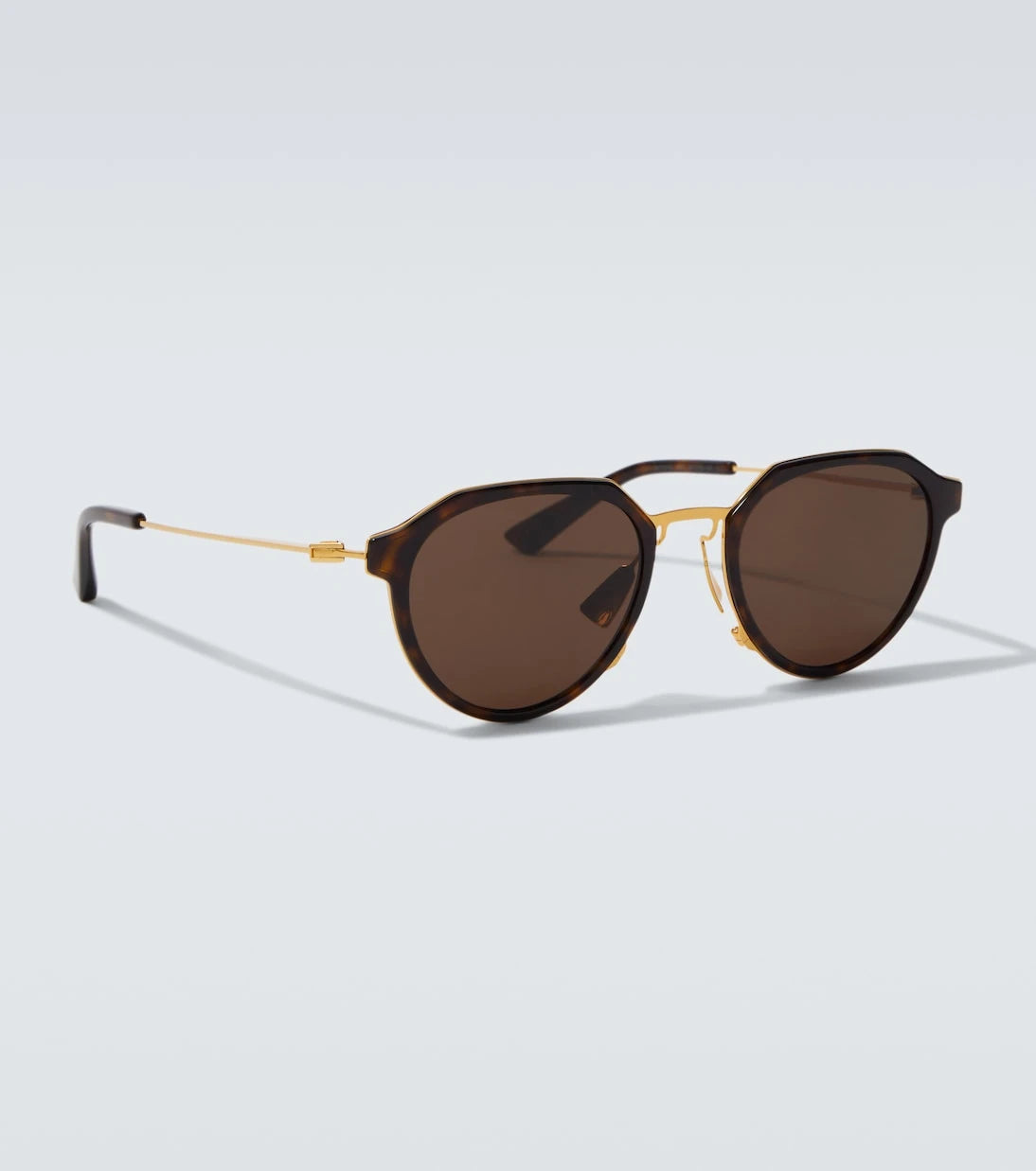 Bottega Veneta - Thin Triangle round sunglasses