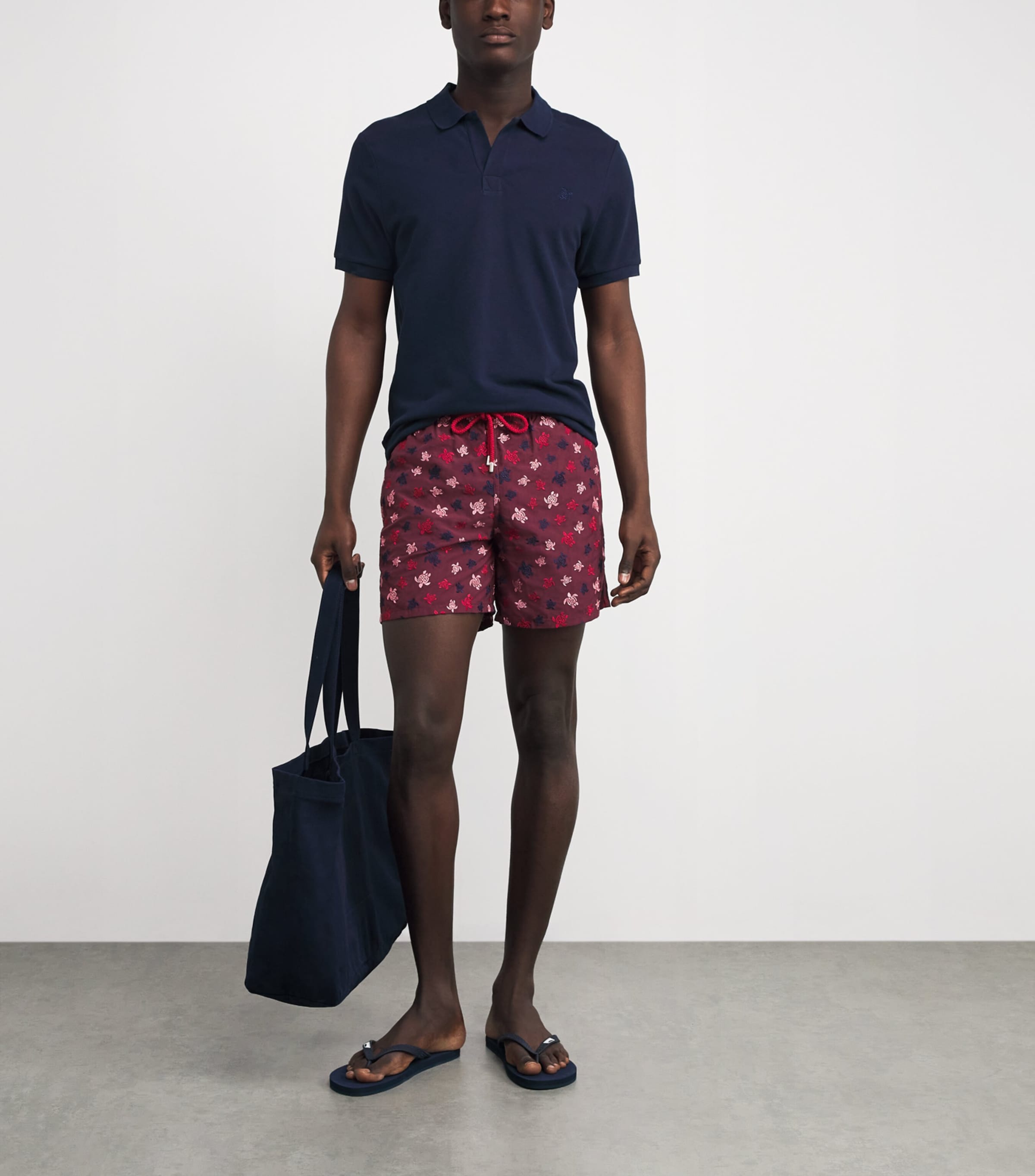 Embroidered Turtle Mistral Swim Shorts