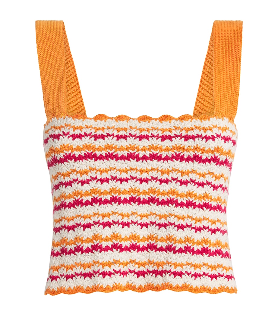ESCVDO Orange Crochet Wayra Crop Top