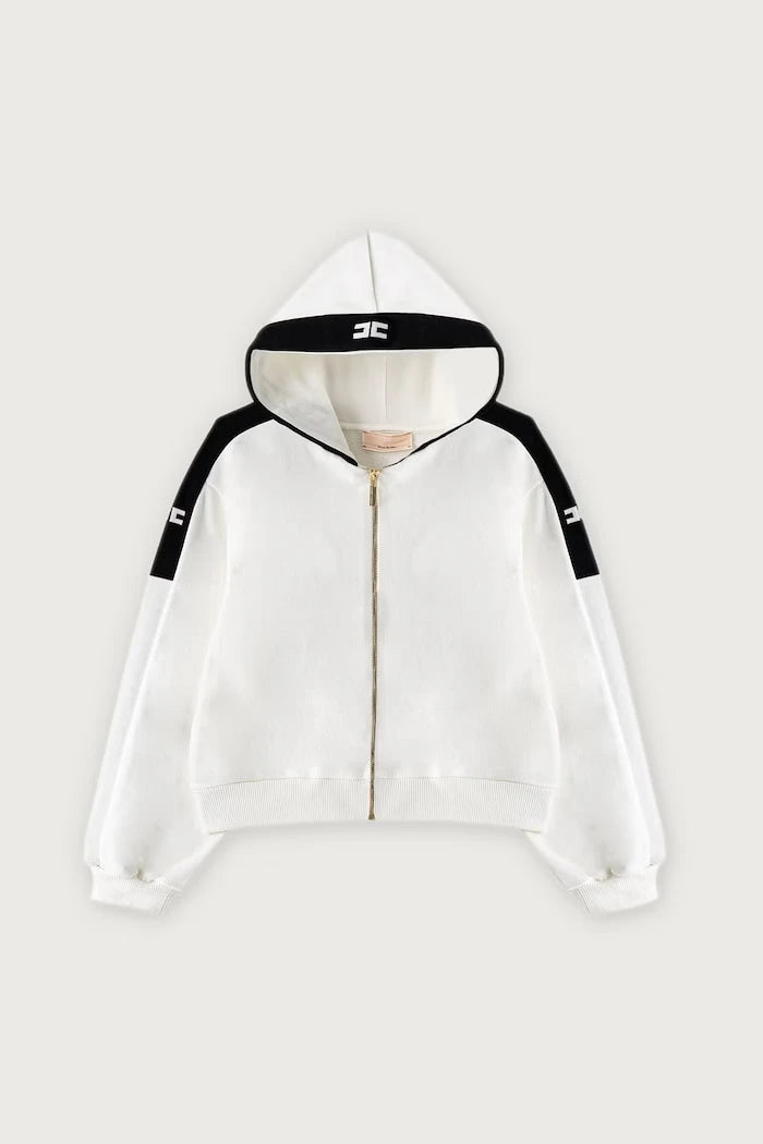 Pamuktan çocuklar için fermuarlı ve kapüşonlu sweatshirt