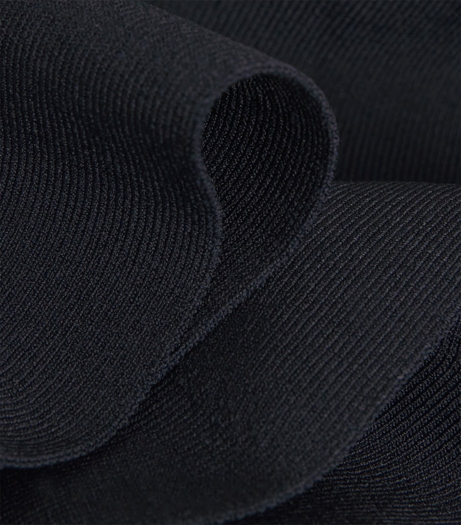 Knit Contrast-Sleeve Mini Dress NAVY BLUE