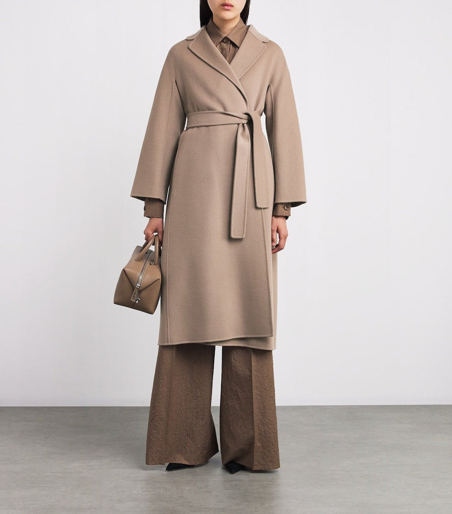 Max Mara Beige Virgin Wool Trench Coat
