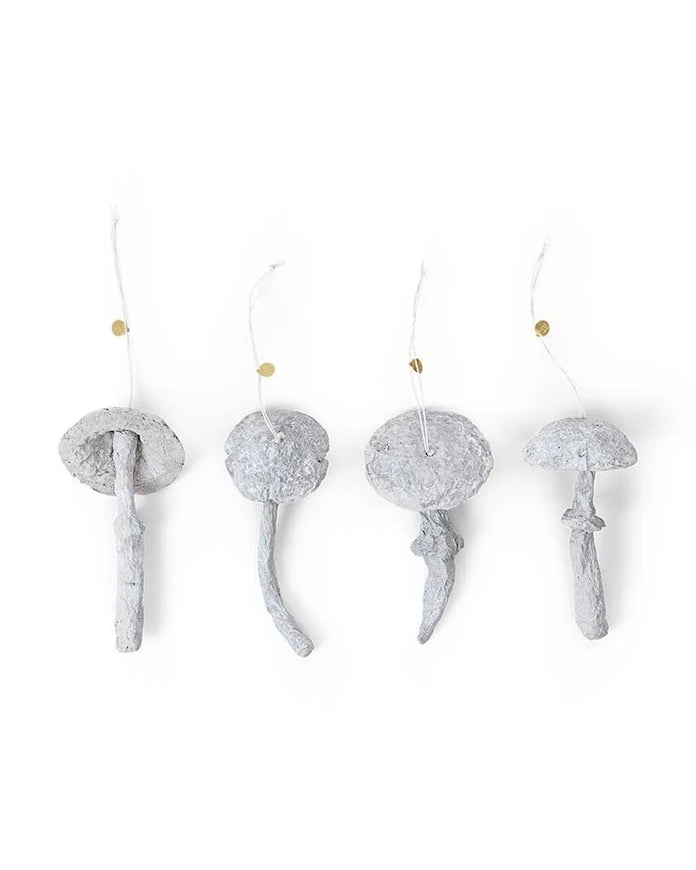 ferm LIVING Mushroom Ornaments Noel Süsleri Seti (4 Parça)