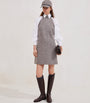 Brunello Cucinelli Brown Wool-Blend Tweed Mini Dress