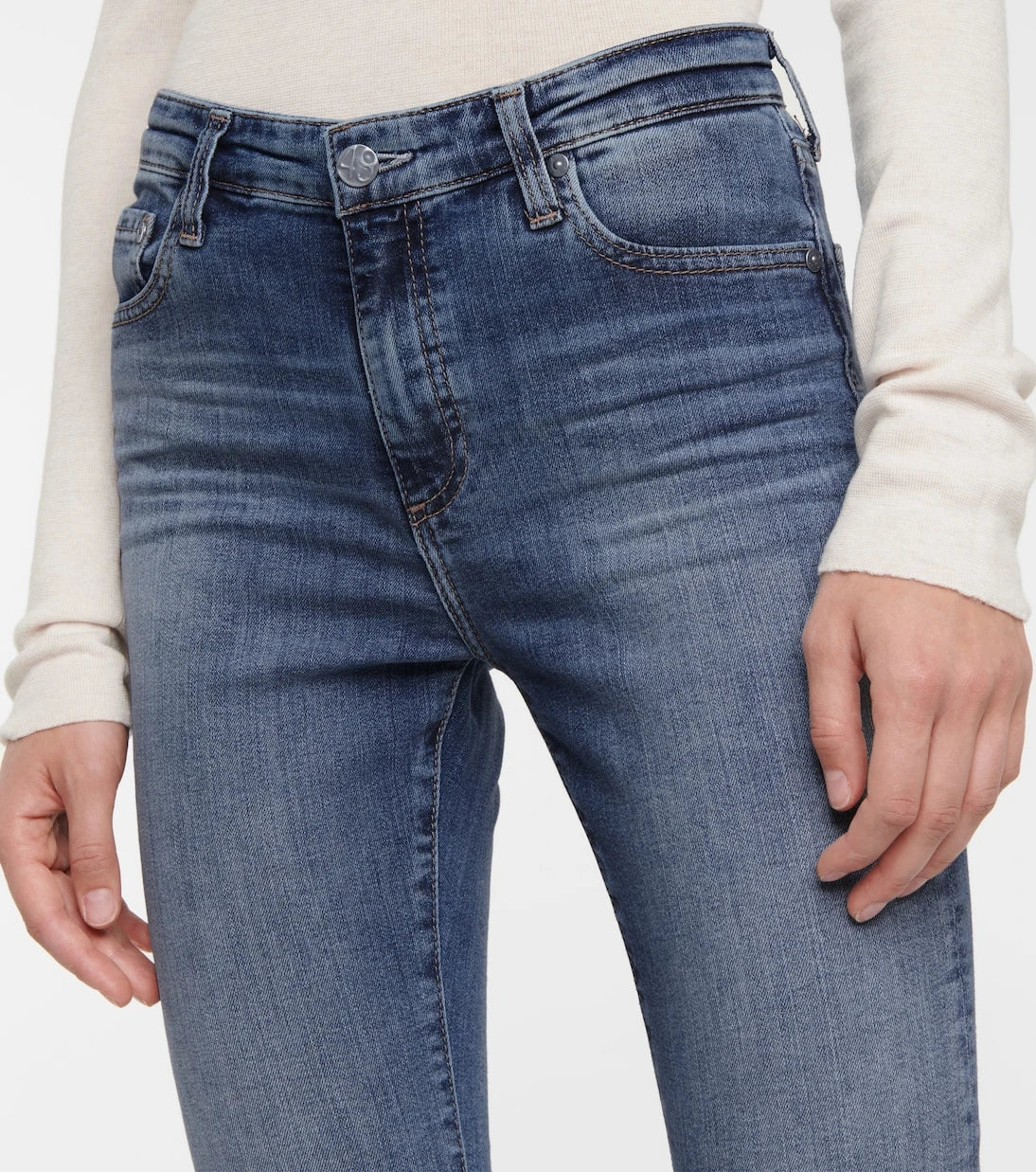 AG Jeans - Mari high-rise stretch-cotton jeans