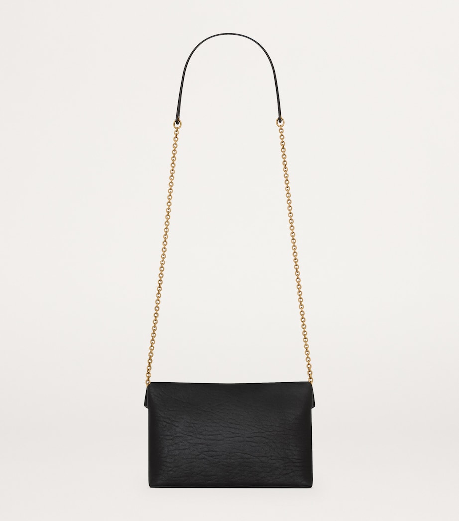 Saint Laurent Black Cassandre Chain Pouch