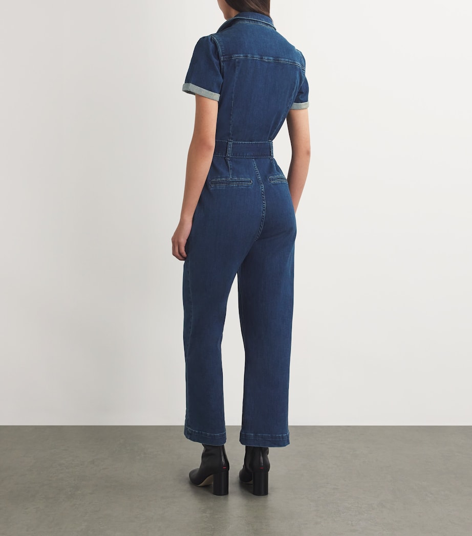 Pink Denim Anessa Utility Jumpsuit