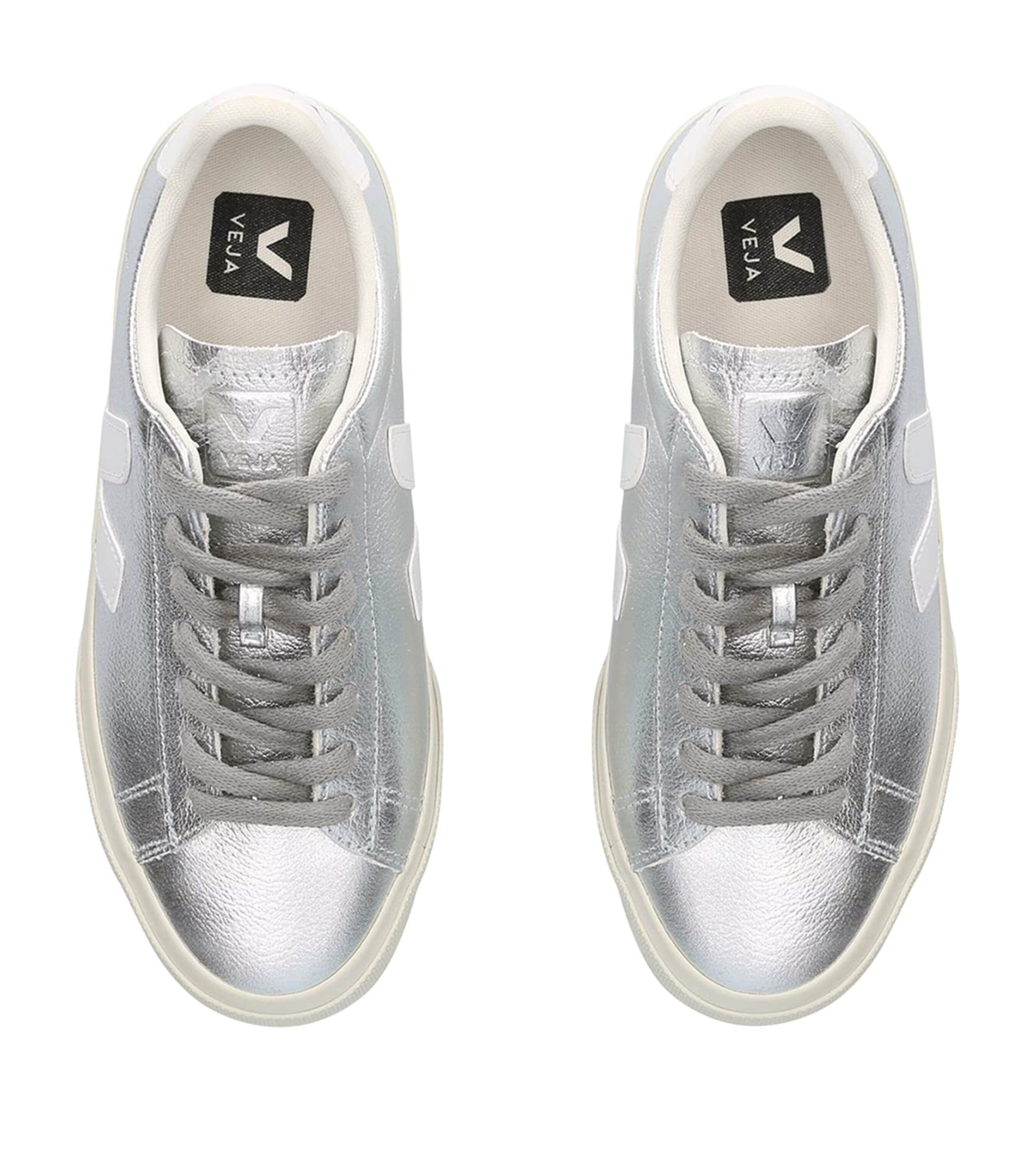 Veja Silver Leather Campo Sneakers