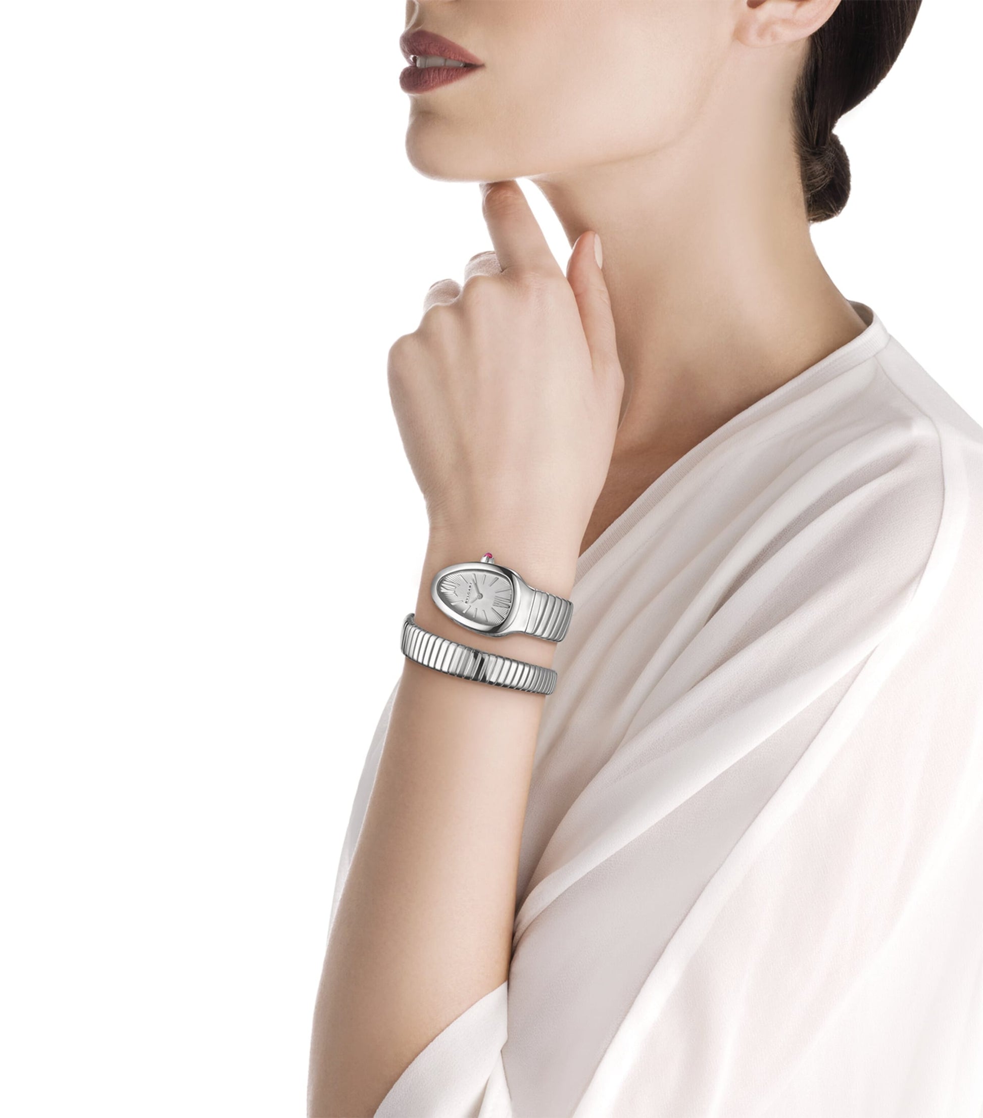 Stainless Steel Serpenti Tubogas Watch 35mm