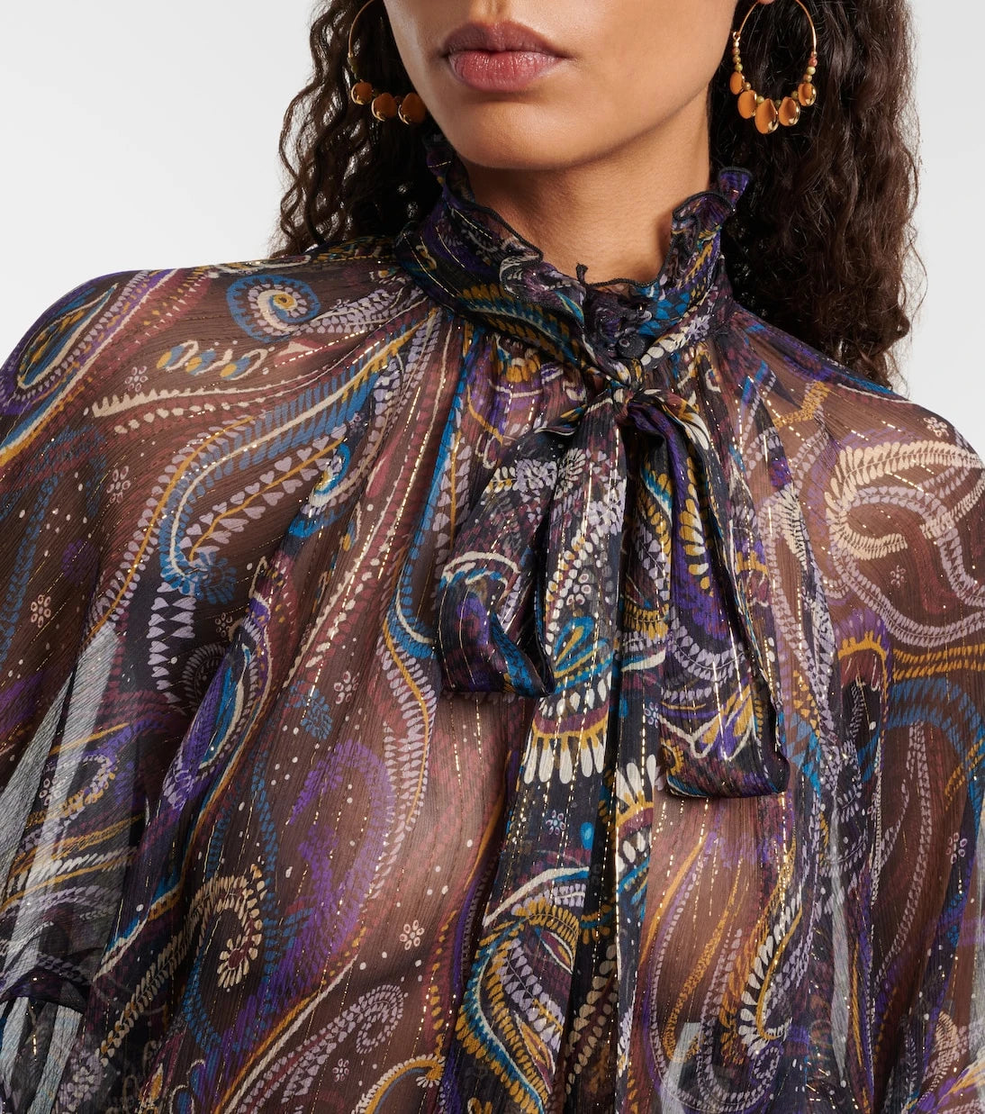 Etro - Paisley silk-blend blouse