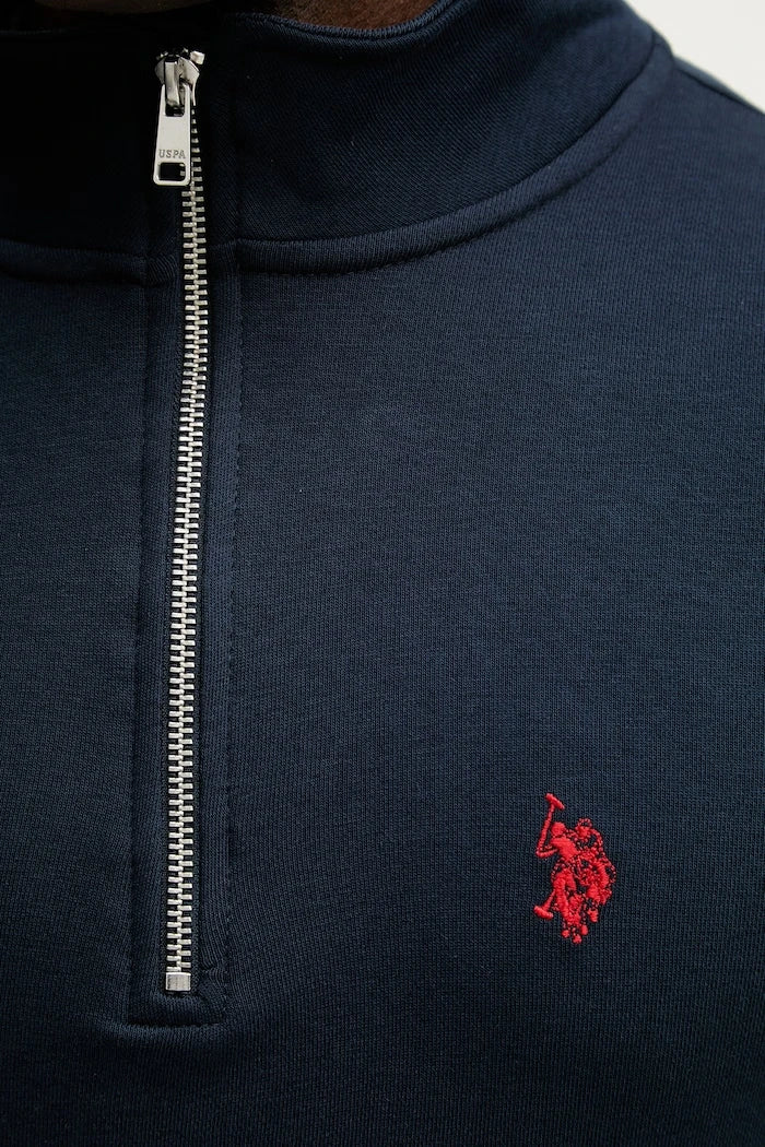 U.S. Polo Assn. суичър мъжки с памук DHM LB 1/4 ZIP