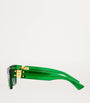 Green Rectangular Sunglasses