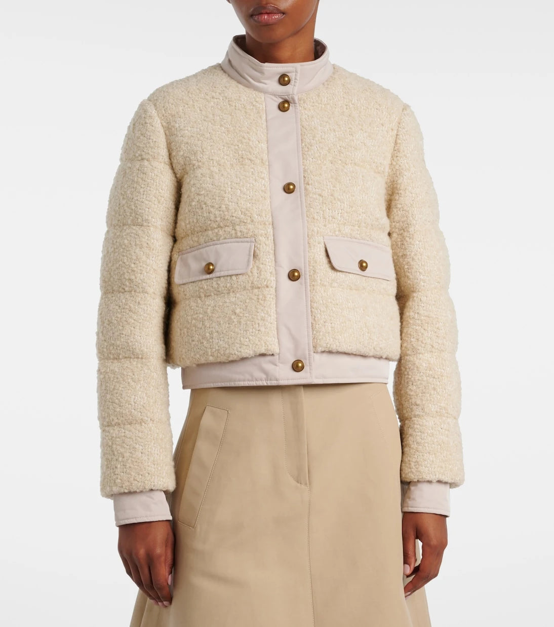 Moncler - جاكيت Blandy المبطّن من التويد