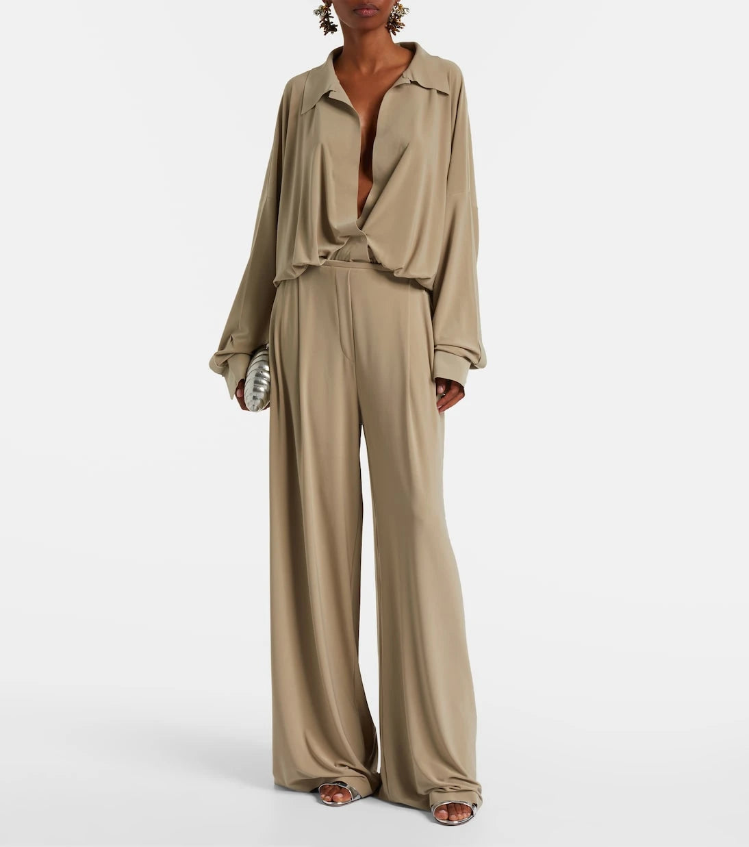 Norma Kamali - Mens pleated wide-leg pants