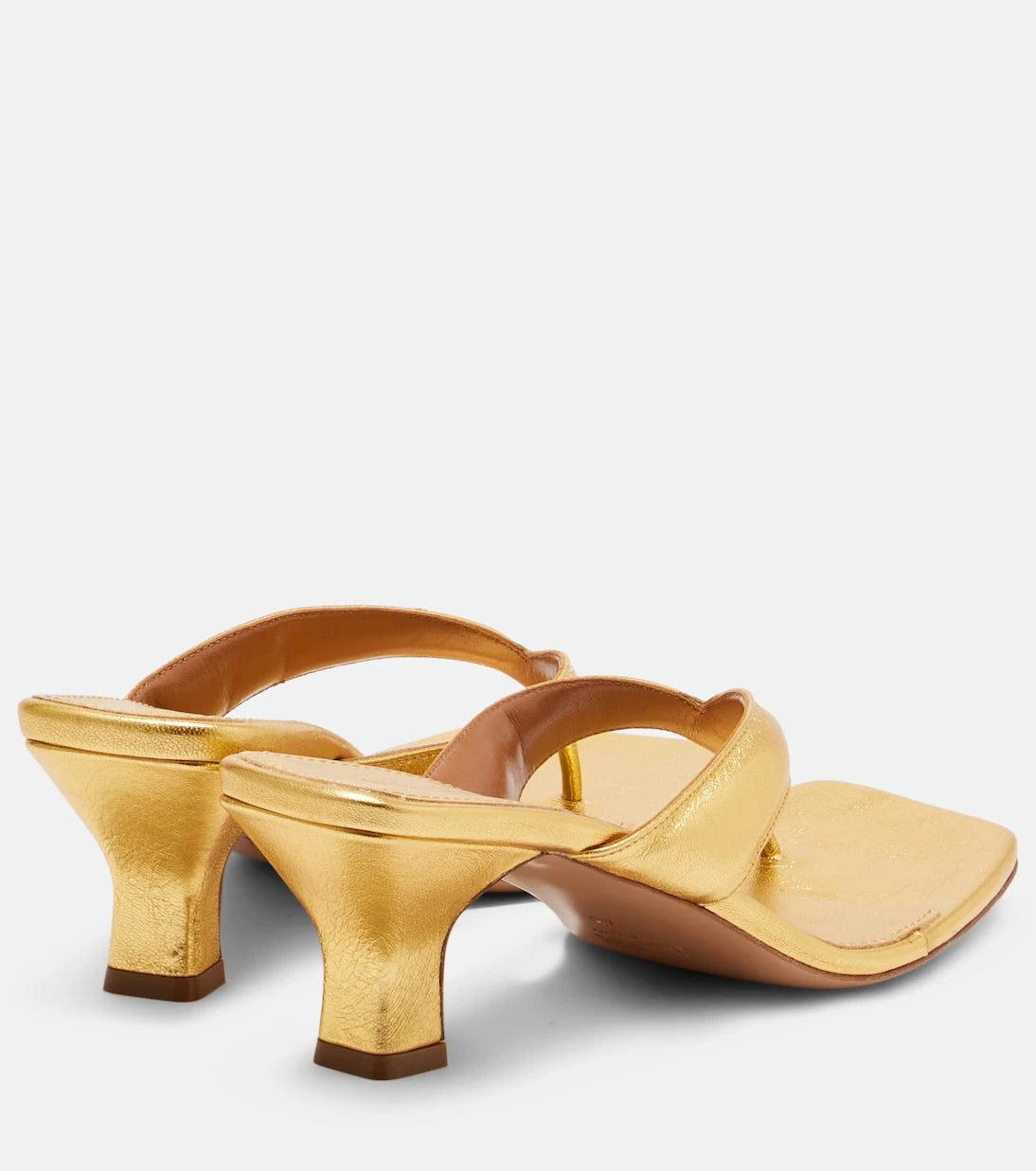 Paris Texas - Portofino metallic leather thong sandals