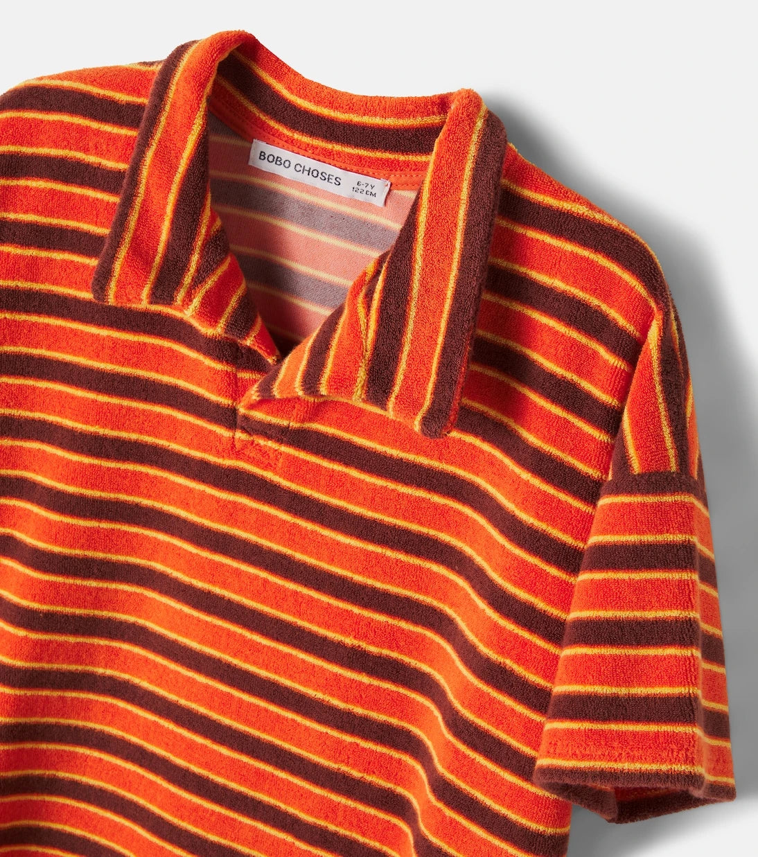 Bobo Choses - Striped Brick cotton-blend polo shirt