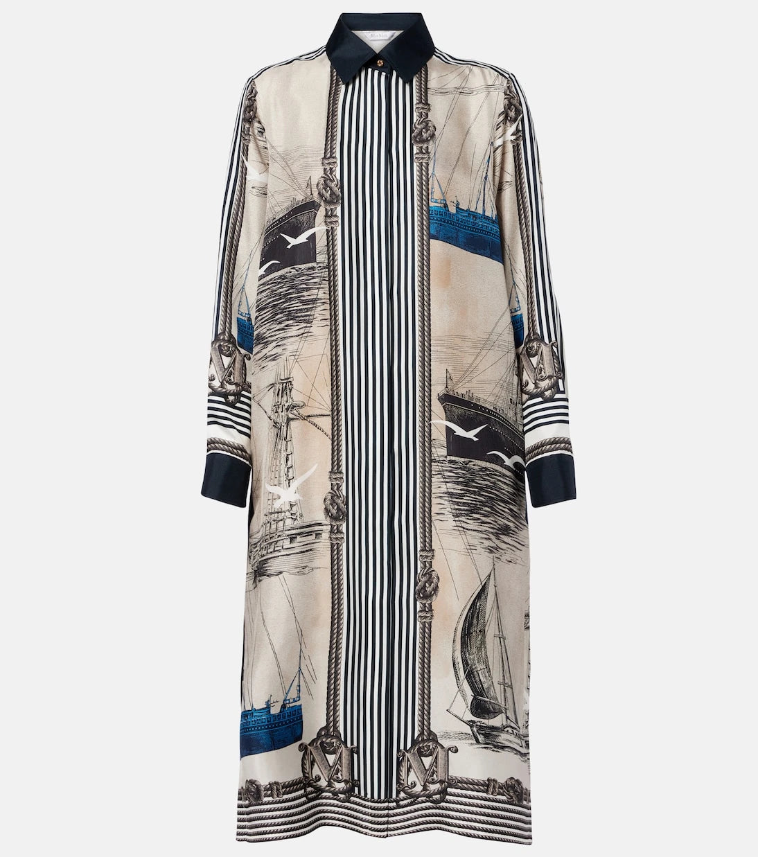 Max Mara - Printed silk twill shirt dress