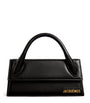 Jacquemus Black Leather Le Chiquito Long Top-Handle Bag