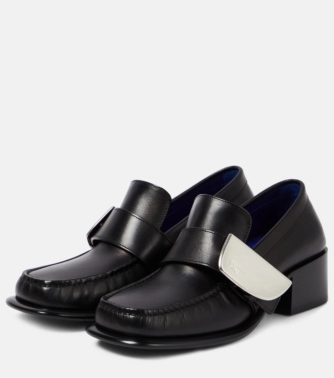 Burberry - Leather loafer pumps