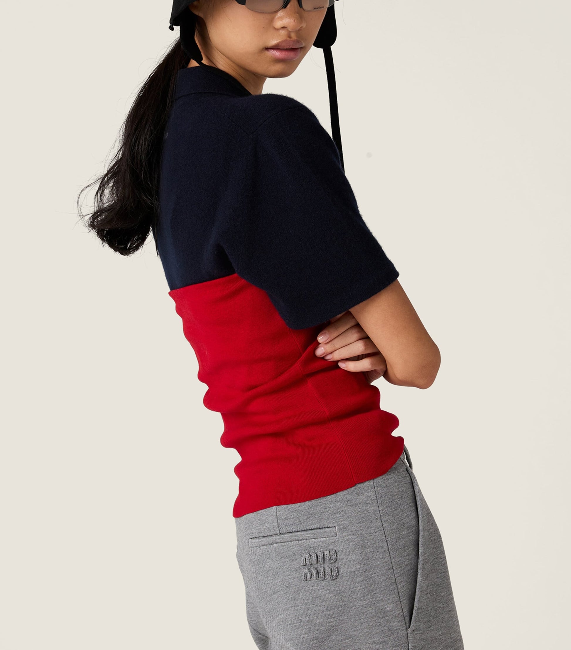 Miu Miu Red Cotton Logo Tube Top