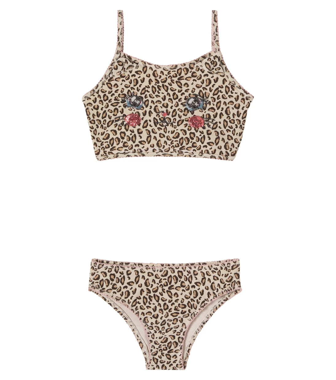 Konges Sløjd - Kitty leopard-print sequined bikini