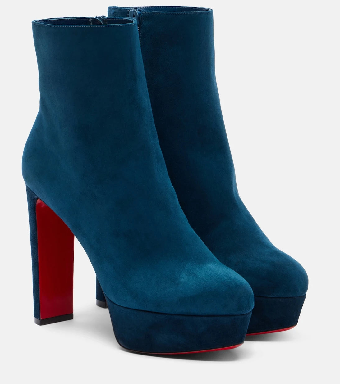 Christian Louboutin - Loo Booty 130 suede platform ankle boots
