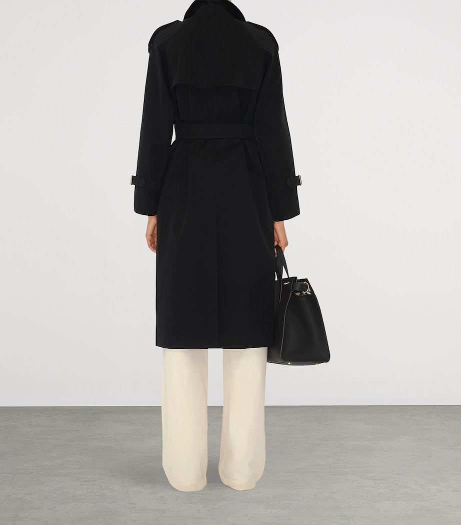 Burberry Black Long Castleford Trench Coat