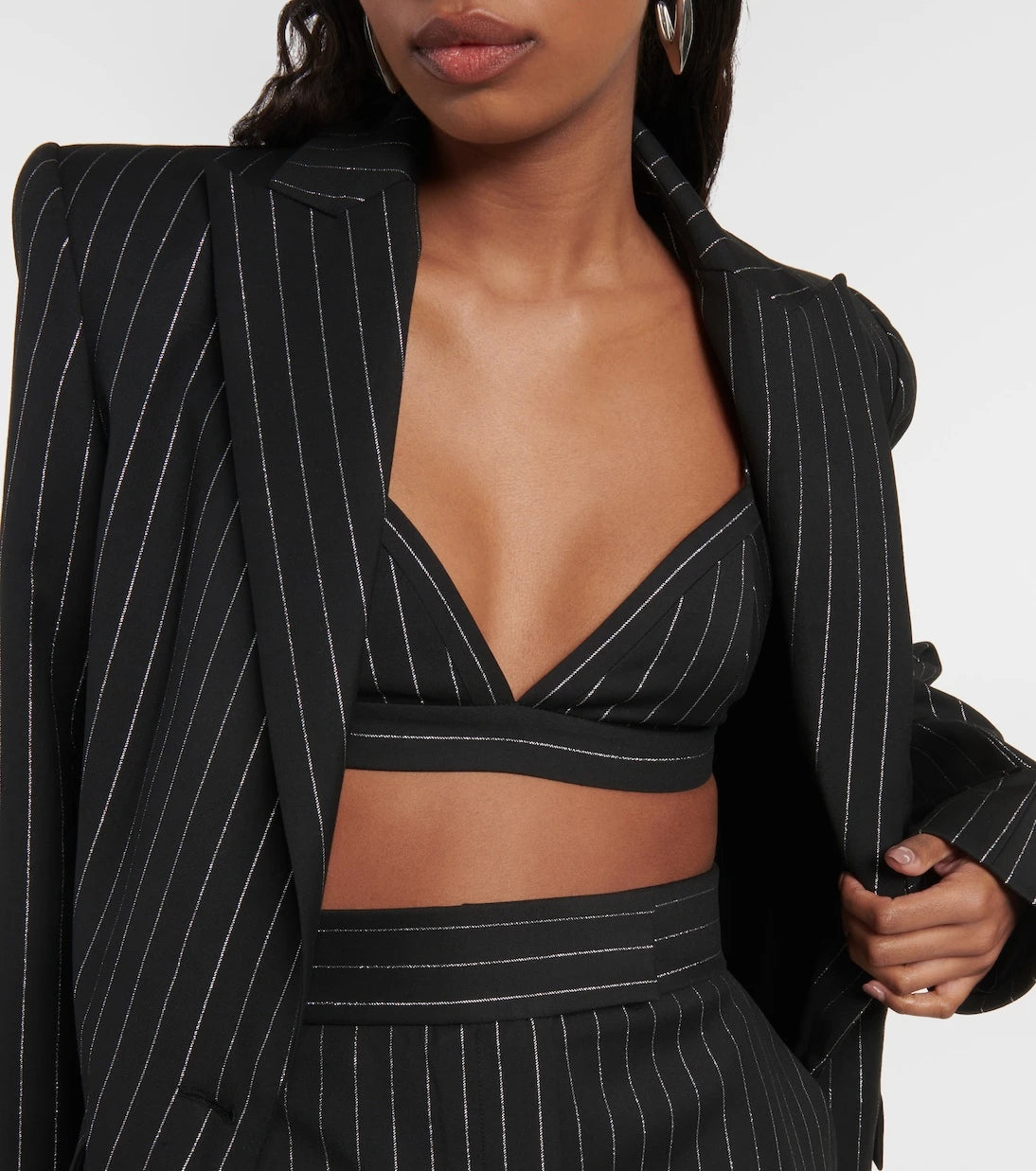 Alex Perry - Pinstripe Lurex® bralette