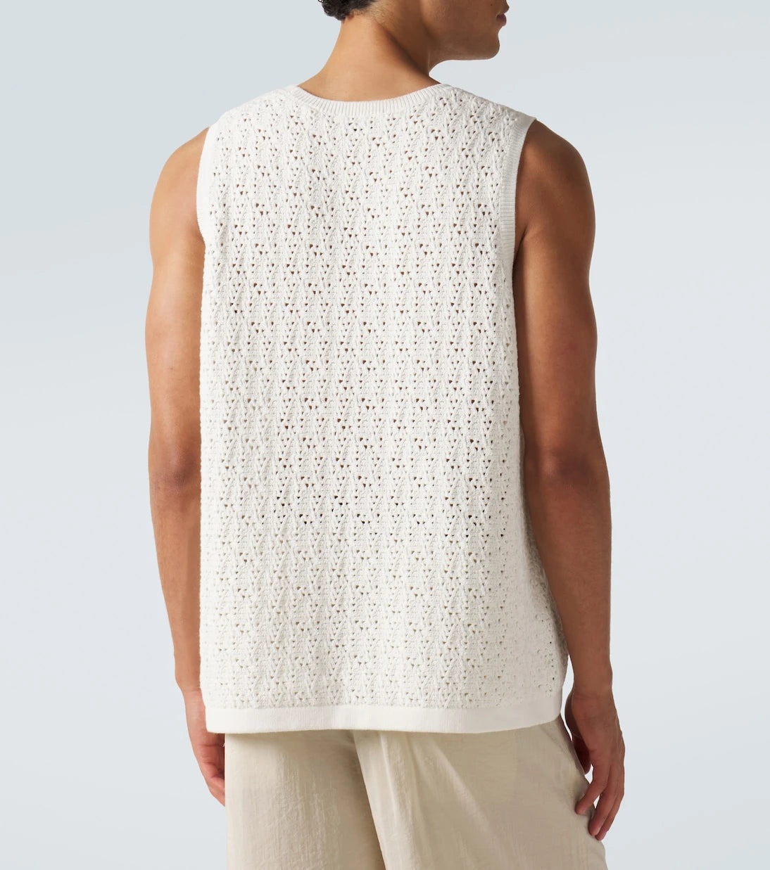 Frame - Crochet cotton-blend tank top