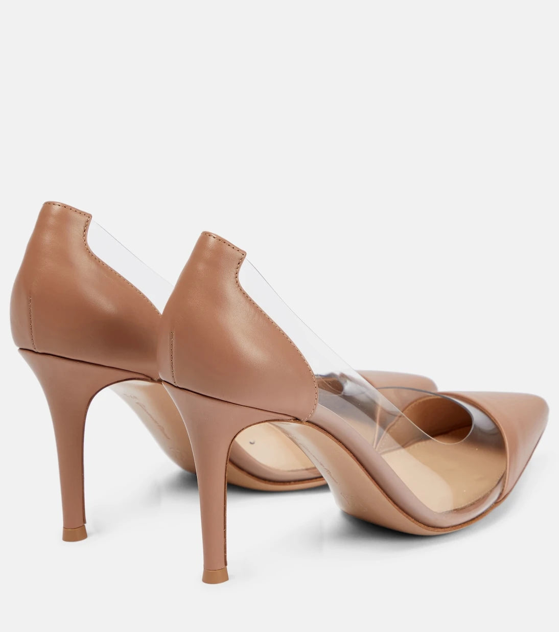 Gianvito Rossi - حذاء "Plexi 85" بكعب عالٍ من الجلد والـ PVC