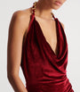 Balmain Red Velvet Mini Dress